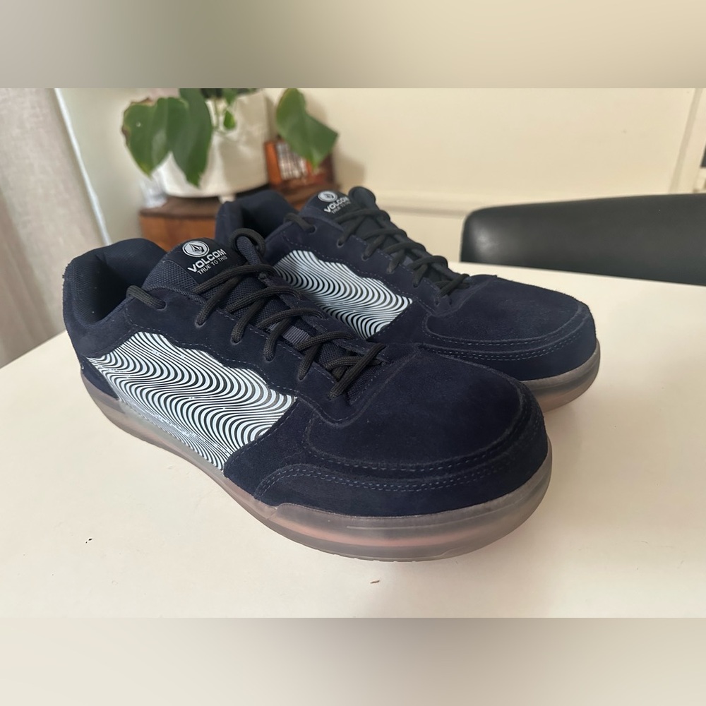 VOLCOM Men’s Hybrid Skate Inspired Work Shoes, Navy, US 10.5M